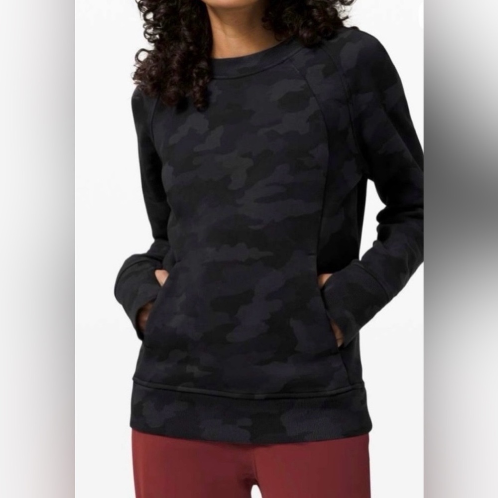Lululemon Scuba Crew Heritage 365 Camo Deep Coal Multi Size 6
